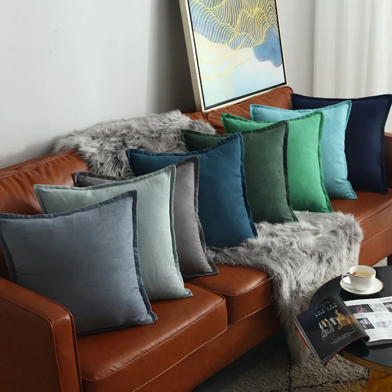 Solid Suede Cushion Cover Blue Green Grey Orange Pink Home Decorative Pillow Cover Lumber Pillow Case 45X45CM/30x50cm/60x60cm
Solid Suede Cushion Cover Blue Green Grey Orange Pink Home Decorative Pillow Cover Lumber Pillow Case 45X45CM/30x50cm/60x60cm