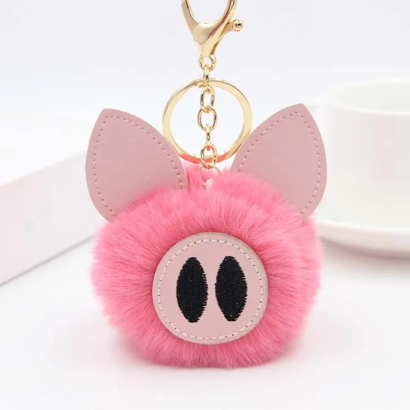 Cute Women's Piggy Fur Ball Keychain Cartoon Pig Fur Pom Pom Keychain Bag Purse Car Key Holder Fluffy Keyring Pendant Llaveros
Cute Women's Piggy Fur Ball Keychain Cartoon Pig Fur Pom Pom Keychain Bag Purse Car Key Holder Fluffy Keyring Pendant Llaveros