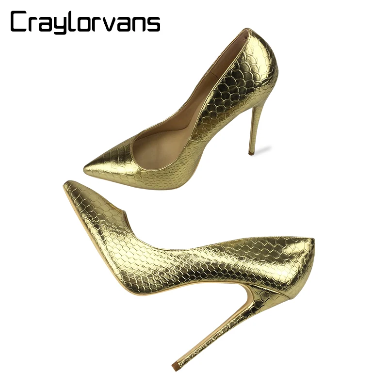 Craylorvans 2018 Spring Women Shoes NEW Fashion Snake Leather Wedding Shoes Sexy Pointed Toe Pumps Gold High Heels Party Shoes
Craylorvans 2018 Spring Women Shoes NEW Fashion Snake Leather Wedding Shoes Sexy Pointed Toe Pumps Gold High Heels Party Shoes