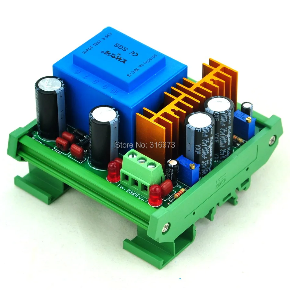 DIN Rail Mount In AC115V Out +/- DC1.25~15.8V Adjustable Voltage Regulator.
DIN Rail Mount In AC115V Out +/- DC1.25~15.8V Adjustable Voltage Regulator.
