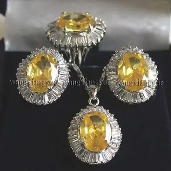 South America Topaz Link Earrings/Ring/ Necklace Pendant Set >^^1>18K plated watch Quartz stone CZ crystal
South America Topaz Link Earrings/Ring/ Necklace Pendant Set >^^1>18K plated watch Quartz stone CZ crystal