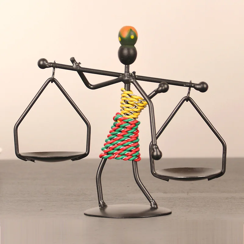 Image Creative gifts candle holder for wedding home decoration iron metal person fashion romantic