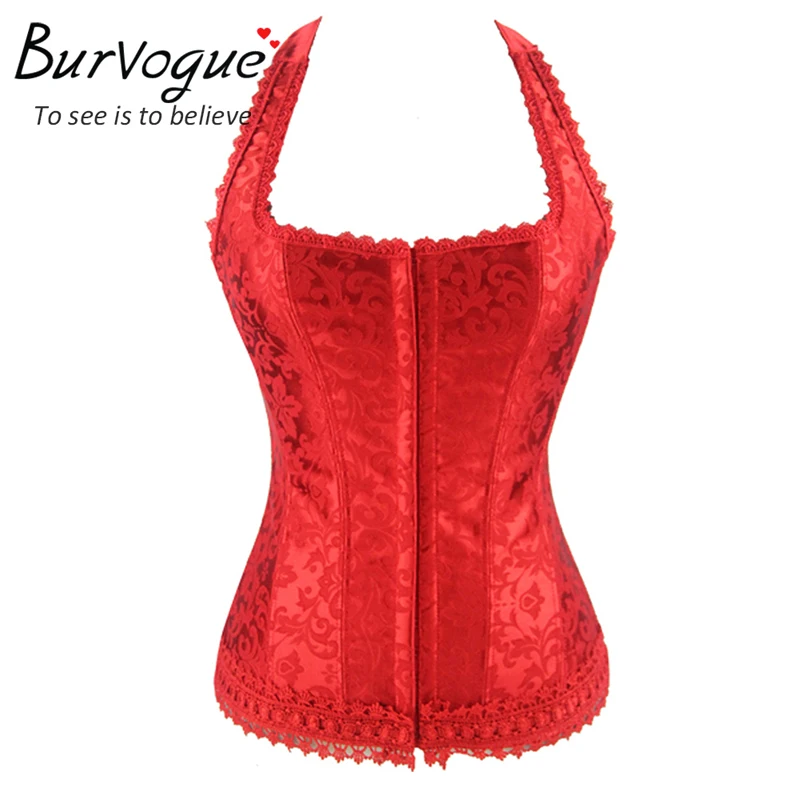 Burvogue shaper woman corset black red lace bustier tops with straps corselet fashion halter neck overbust corset lace
Burvogue shaper woman corset black red lace bustier tops with straps corselet fashion halter neck overbust corset lace