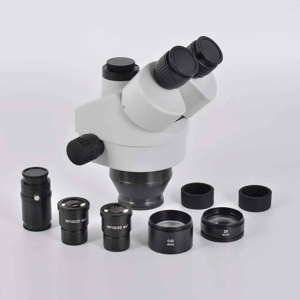 Trinocular Stereo Microscope Head Simul-Focal 7X-45X Continuous Zoom WF10X/20 Eyepiece Auxiliary Objective Lens for Phone Repair
Trinocular Stereo Microscope Head Simul-Focal 7X-45X Continuous Zoom WF10X/20 Eyepiece Auxiliary Objective Lens for Phone Repair