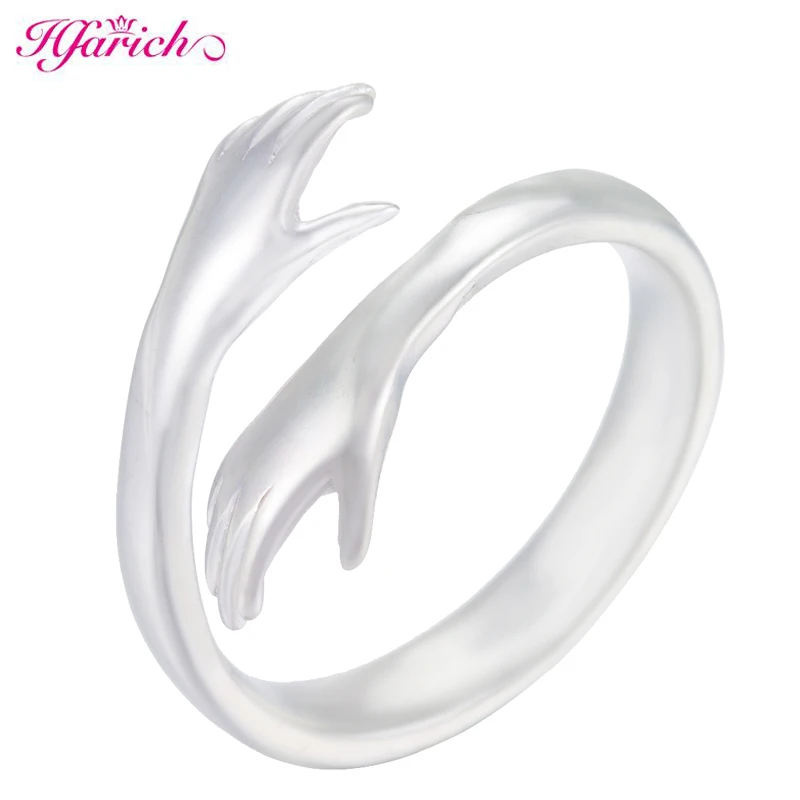 Hfarich Give Me A Hug Open Finger Rings for Women Adjustable Bijoux hugging hand ring Valentine's Day gift
Hfarich Give Me A Hug Open Finger Rings for Women Adjustable Bijoux hugging hand ring Valentine's Day gift