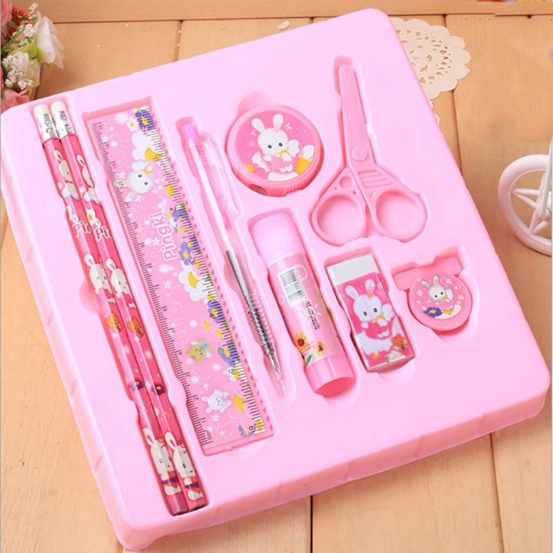 1 Set Cartoon Pencil Ruler Ballpoint Earser Sharpener Kawaii Stationery Set Chancery Kit Children Kids Gifts School Supplies
1 Set Cartoon Pencil Ruler Ballpoint Earser Sharpener Kawaii Stationery Set Chancery Kit Children Kids Gifts School Supplies