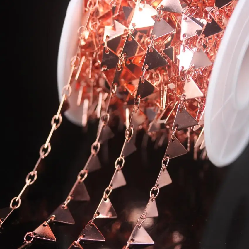 New! 5meters Copper Plated Rose Gold 7mm Dangle Triangle Charms Chokers Findings,Handmade Craft Necklace Rosary Chains Jewelry
New! 5meters Copper Plated Rose Gold 7mm Dangle Triangle Charms Chokers Findings,Handmade Craft Necklace Rosary Chains Jewelry