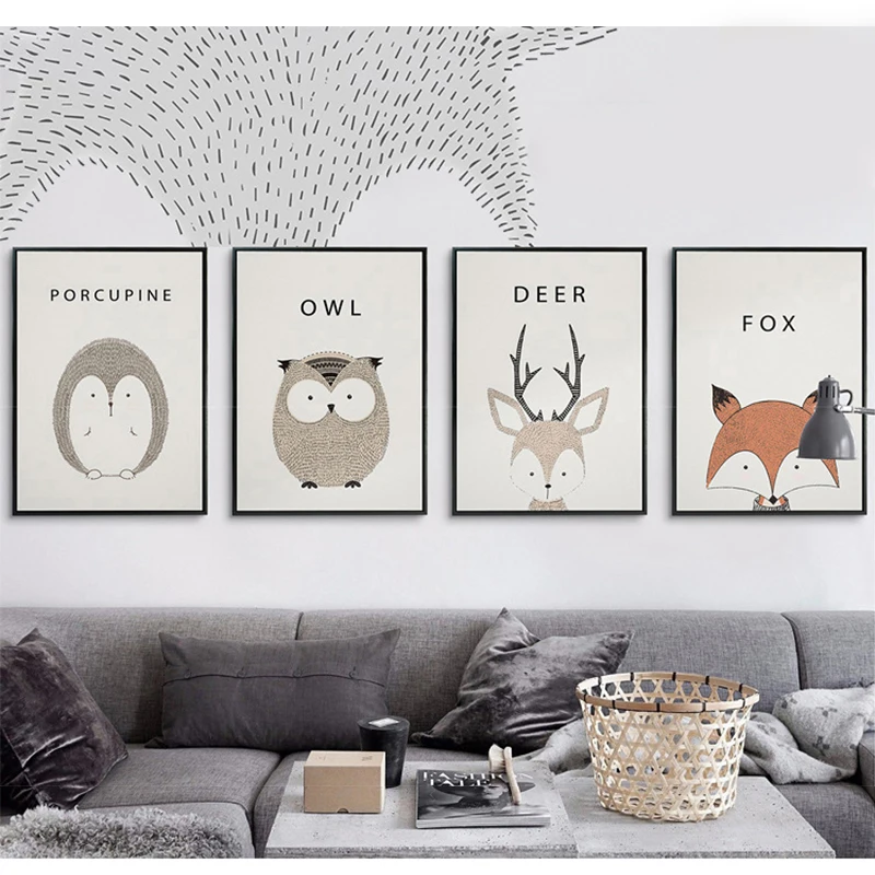 New 70*100cm Cartoon Animal Deer Lion Bear Minimalist Art Canvas Poster Painting Wall Picture Print Modern Home Kid Room Decor
New 70*100cm Cartoon Animal Deer Lion Bear Minimalist Art Canvas Poster Painting Wall Picture Print Modern Home Kid Room Decor