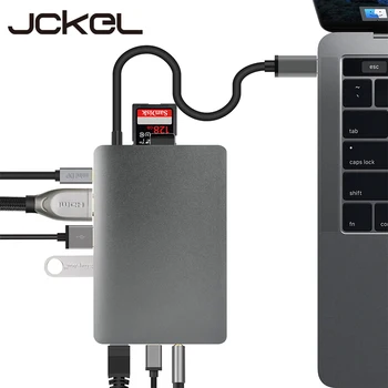 JCKEL 9-in-1 USB C Hub Mini DP USB-C 4K Video HDMI Hub with Type-C Gigabit Ethernet Adapter USB 3.1 USB C Type C3.1 HUB
JCKEL 9-in-1 USB C Hub Mini DP USB-C 4K Video HDMI Hub with Type-C Gigabit Ethernet Adapter USB 3.1 USB C Type C3.1 HUB