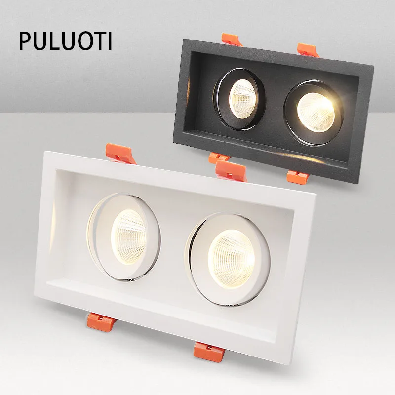 PULUOTI LED spotlight white/warm 2*12W CREE COB360 revolving light clothing store with built-in ceiling
PULUOTI LED spotlight white/warm 2*12W CREE COB360 revolving light clothing store with built-in ceiling