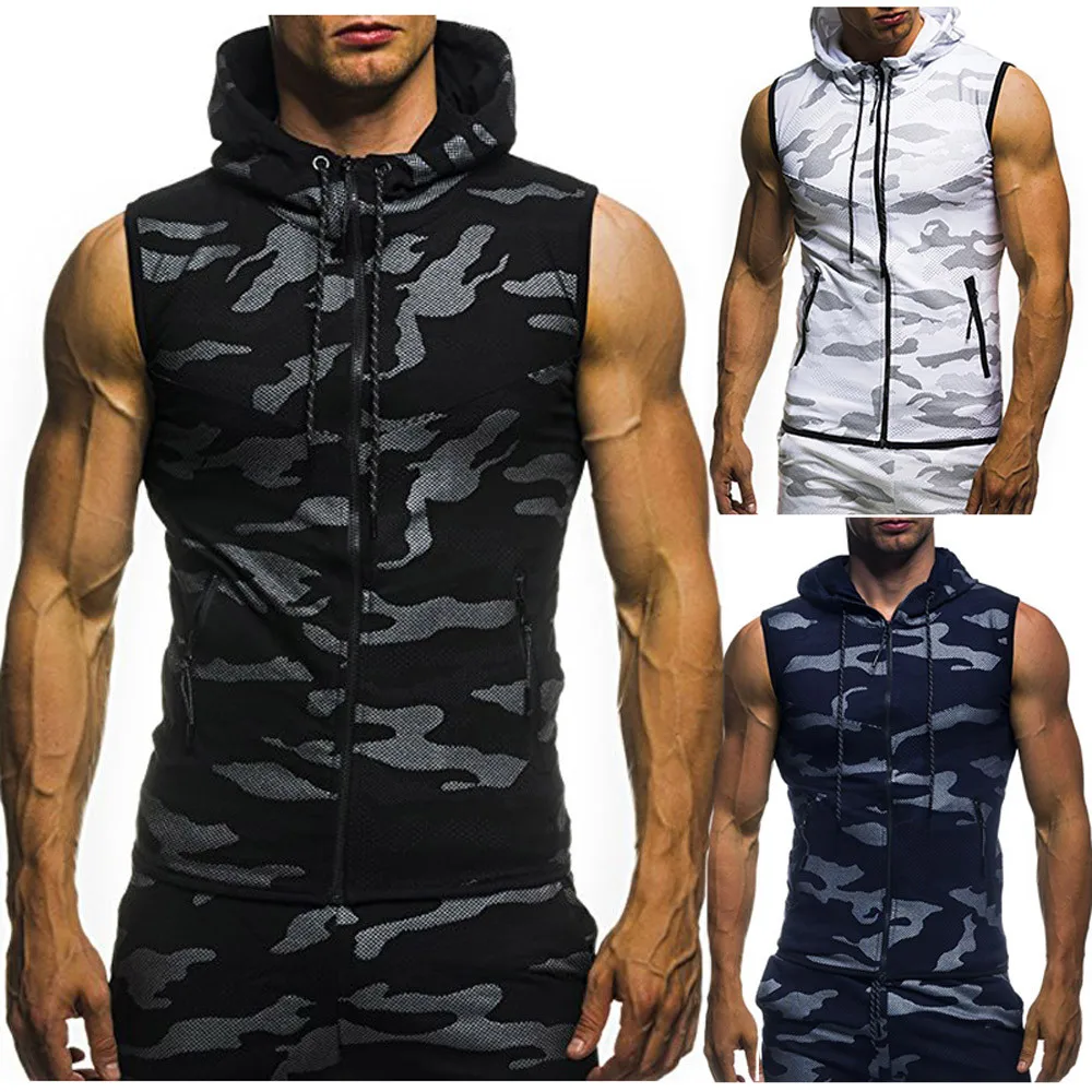 Fashion Men's Tank Top Ropa Hombre Summer Casual Camouflage Print Hooded Sleeveless Top Vest Debardeur Homme Tank Tops
Fashion Men's Tank Top Ropa Hombre Summer Casual Camouflage Print Hooded Sleeveless Top Vest Debardeur Homme Tank Tops