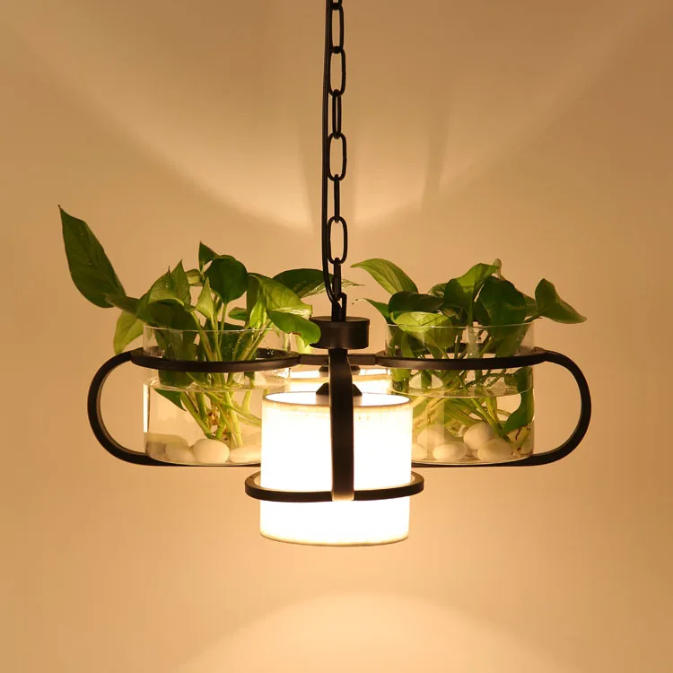 Фото Современная Подвесная лампа в виде горшка для растений модный современный