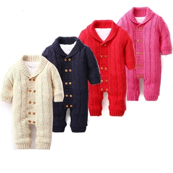 Thick Cotton Warm Infant Baby Rompers Winter Clothes Newborn Baby Boy Girl Knitted Sweater Jumpsuit Hooded Kid Toddler Outerwear 
Thick Cotton Warm Infant Baby Rompers Winter Clothes Newborn Baby Boy Girl Knitted Sweater Jumpsuit Hooded Kid Toddler Outerwear