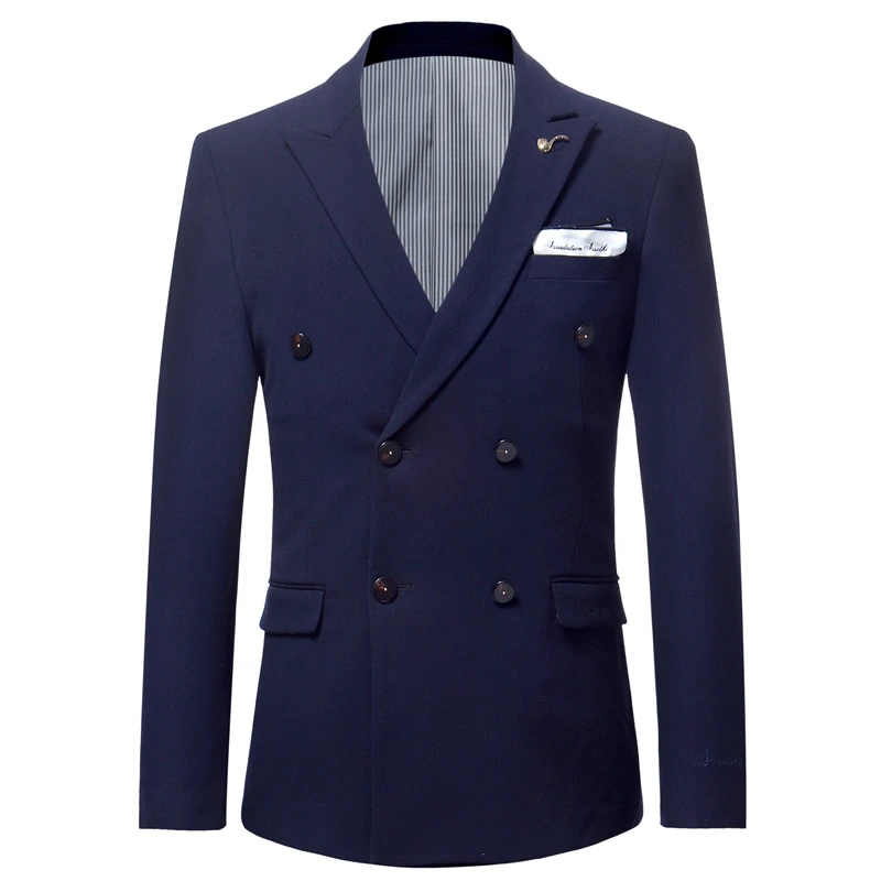 ( 1 Pcs Blazer )2019 New Fashion Boutique Solid Color Mens Double-breasted Blazer Business Groom Wedding Dress Suit Jacket Male
( 1 Pcs Blazer )2019 New Fashion Boutique Solid Color Mens Double-breasted Blazer Business Groom Wedding Dress Suit Jacket Male