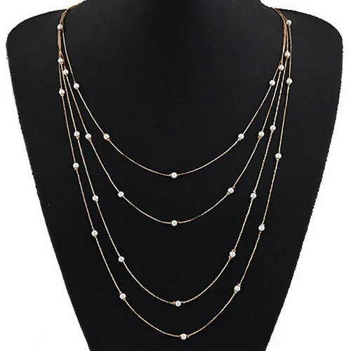 Hot Women's Elegant Multi Layers Long Chain Beads Charm Necklace Fashion Jewelry
Hot Women's Elegant Multi Layers Long Chain Beads Charm Necklace Fashion Jewelry