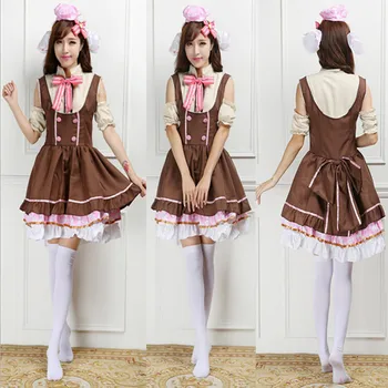 2018 Love Live Anime Nico Yazawa Cute Princess Cosplay Costumes Brown Dresses Halloween Maid Uniforms Party Suits PS010 
2018 Love Live Anime Nico Yazawa Cute Princess Cosplay Costumes Brown Dresses Halloween Maid Uniforms Party Suits PS010