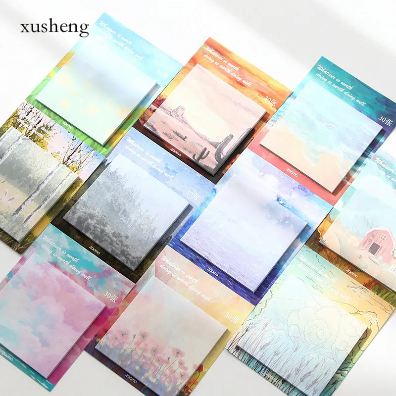 Cute Creative Painted Oil Painting Nature Series Paper Sticky Notes Post It Kawaii Memo Pad Stationery Papeleria School Supplies
Cute Creative Painted Oil Painting Nature Series Paper Sticky Notes Post It Kawaii Memo Pad Stationery Papeleria School Supplies