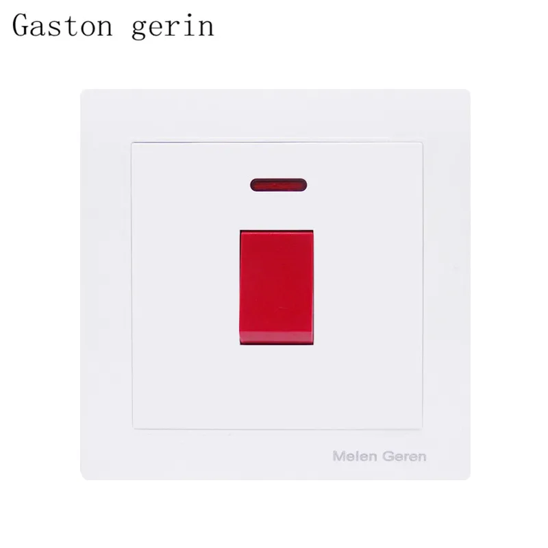 Water heater air conditioner switch push button 1gang 25A high power wall switch with led indicator & rocker switch for kitchen
Water heater air conditioner switch push button 1gang 25A high power wall switch with led indicator & rocker switch for kitchen