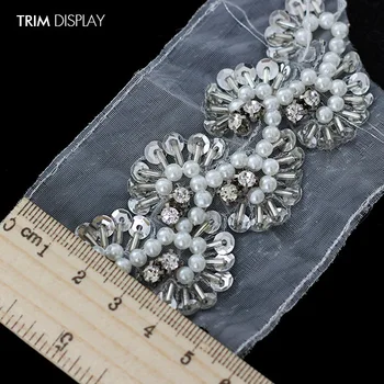 Bead Sequin Trim Crystal Organza Braided Lace Venise Embellishment Applique Trimming Sewing Supplies for Wedding Dress 5yd/T1022
Bead Sequin Trim Crystal Organza Braided Lace Venise Embellishment Applique Trimming Sewing Supplies for Wedding Dress 5yd/T1022