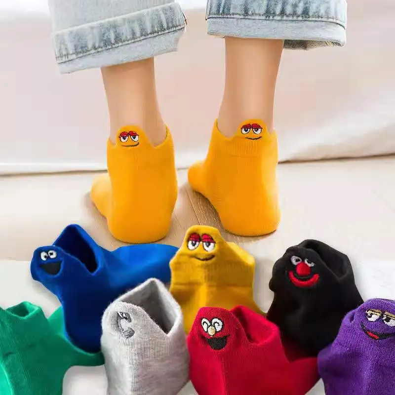 Invisible Socks Women Harajuku 3D Embroidery Expression Print Funny Socks Casual Solid Female Japanese Cartoon Boat Sock Lady
Invisible Socks Women Harajuku 3D Embroidery Expression Print Funny Socks Casual Solid Female Japanese Cartoon Boat Sock Lady