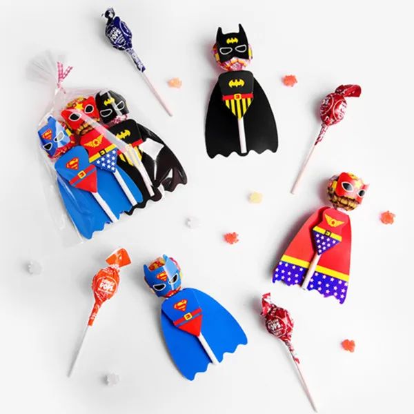 120Pcs Superhero Candy Paper Bat Man/Super Man/Wonder Women Lollipop Decoration Card Kids Birthday Party DIY Candy Gift Supply
120Pcs Superhero Candy Paper Bat Man/Super Man/Wonder Women Lollipop Decoration Card Kids Birthday Party DIY Candy Gift Supply