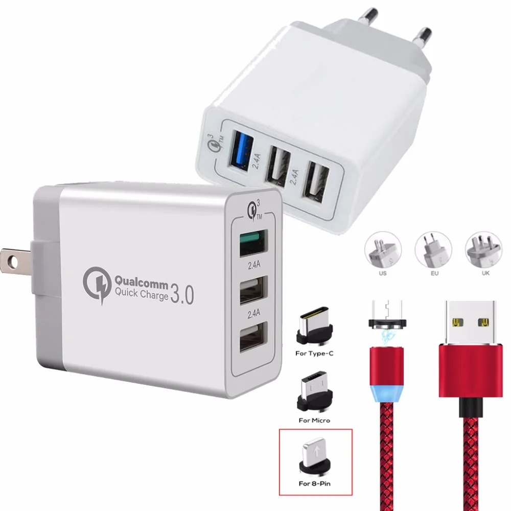 Original 3 Ports Quick Charger QC 3.0 30W USB Charger Phone Fast Quick Charger For Meizu Oukitel Doogee Blackview Leagoo Homtom
Original 3 Ports Quick Charger QC 3.0 30W USB Charger Phone Fast Quick Charger For Meizu Oukitel Doogee Blackview Leagoo Homtom