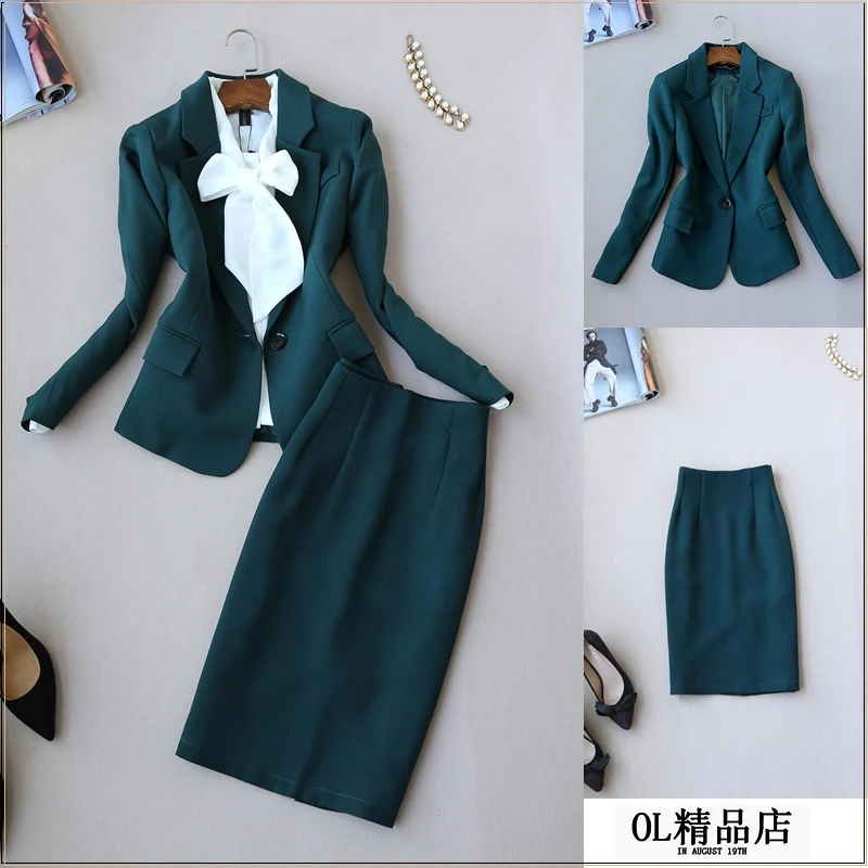 Fashion suit female spring new temperament ladies slim slimming autumn suit small suit + high waist skirt suit tide Women
Fashion suit female spring new temperament ladies slim slimming autumn suit small suit + high waist skirt suit tide Women