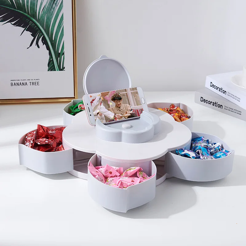 Rotating Multifunctional Fruit Bowl European Style Candy Box Dry Plate Festival Decoration Coffee Table Furnishings Snack Tray
Rotating Multifunctional Fruit Bowl European Style Candy Box Dry Plate Festival Decoration Coffee Table Furnishings Snack Tray