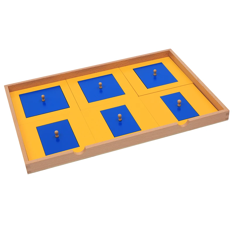 Baby Toy Montessori Geometric Cabinet Blue with Box Early Preschool  Brinquedos Juguetes