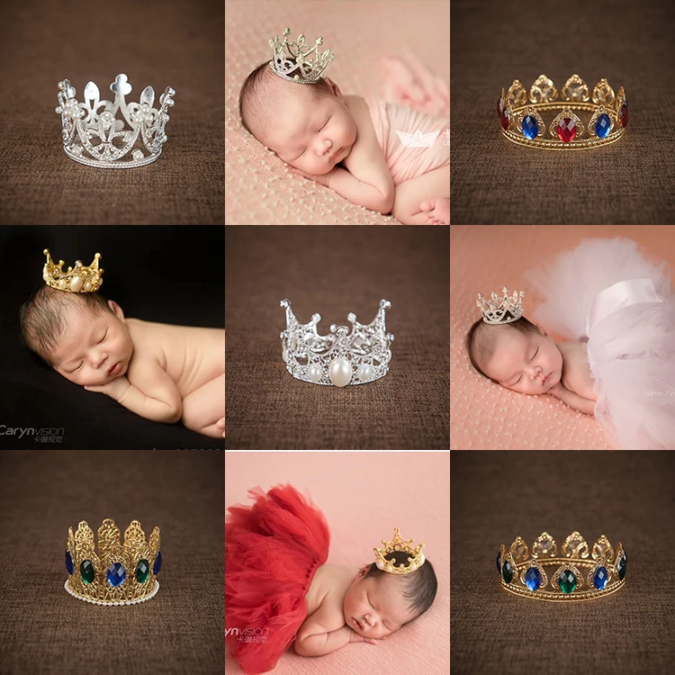 Baroque baby full of children's golden jewel photography small crown tiara crown newborn photography prop
Baroque baby full of children's golden jewel photography small crown tiara crown newborn photography prop