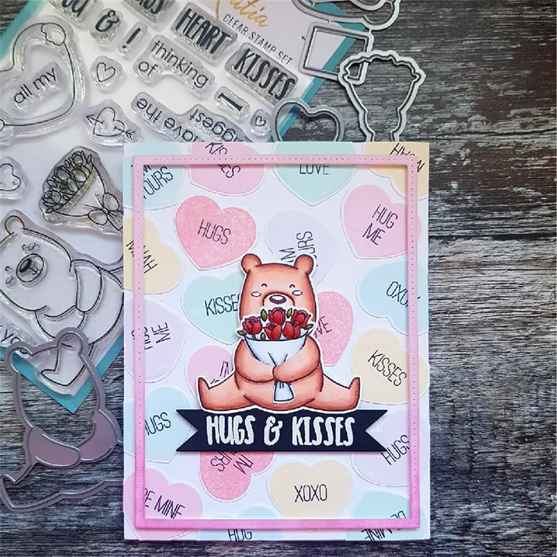Eastshape Bear Stamps and Dies Rubber for Craft Dies Scrapbooking Card Making Album Paper Clear Stamps and New Dies for 2019
Eastshape Bear Stamps and Dies Rubber for Craft Dies Scrapbooking Card Making Album Paper Clear Stamps and New Dies for 2019