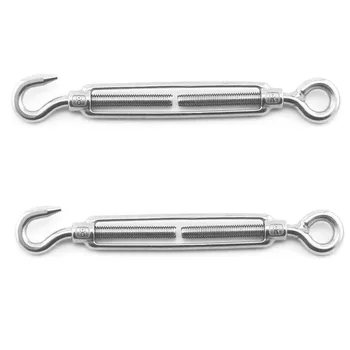 2PCS M8 Hook & Eye Turnbuckle Stainless Steel Rigging Tightener Hardware Fittings Wire Rope Tensioner CO
2PCS M8 Hook & Eye Turnbuckle Stainless Steel Rigging Tightener Hardware Fittings Wire Rope Tensioner CO