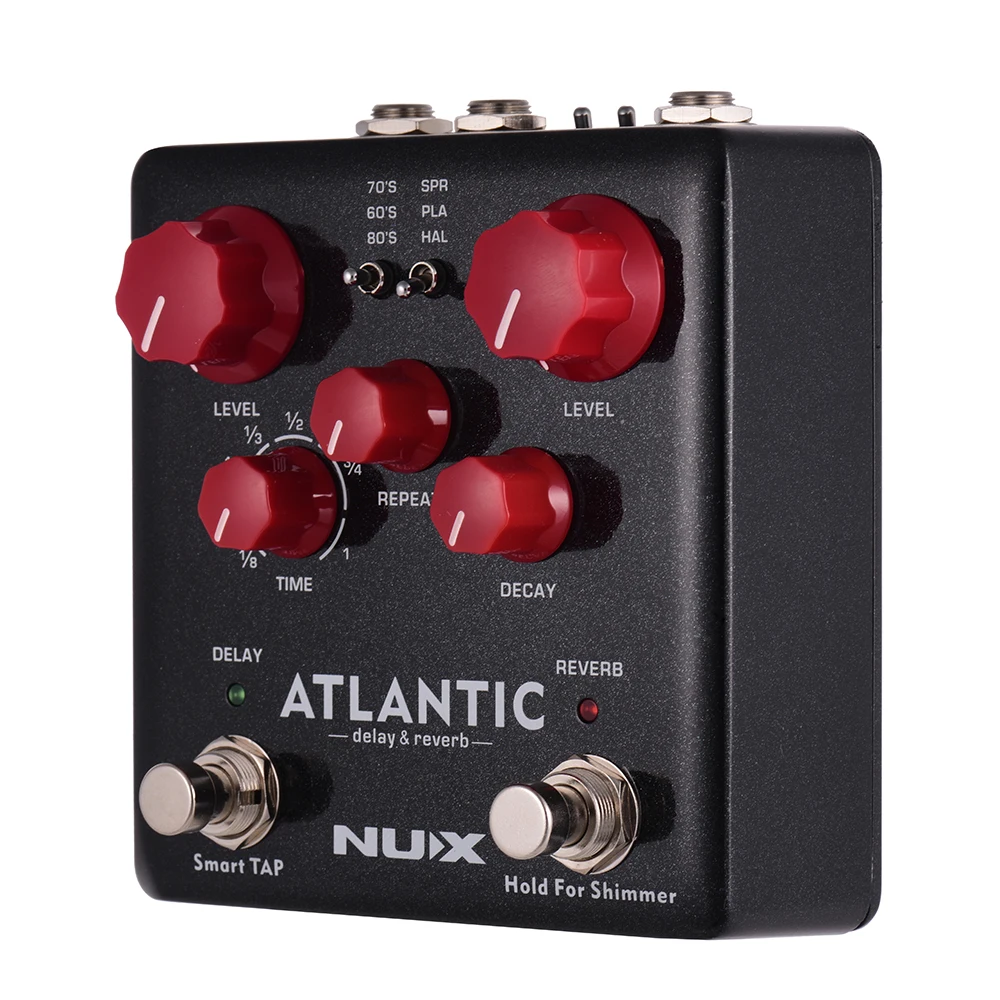 NUX ATLANTIC Delay & Reverb Guitar Effect Pedal Dual Footswitch 3 Delay Effects 3 Reverb Effects Tap Tempo Shimmer Function
NUX ATLANTIC Delay & Reverb Guitar Effect Pedal Dual Footswitch 3 Delay Effects 3 Reverb Effects Tap Tempo Shimmer Function