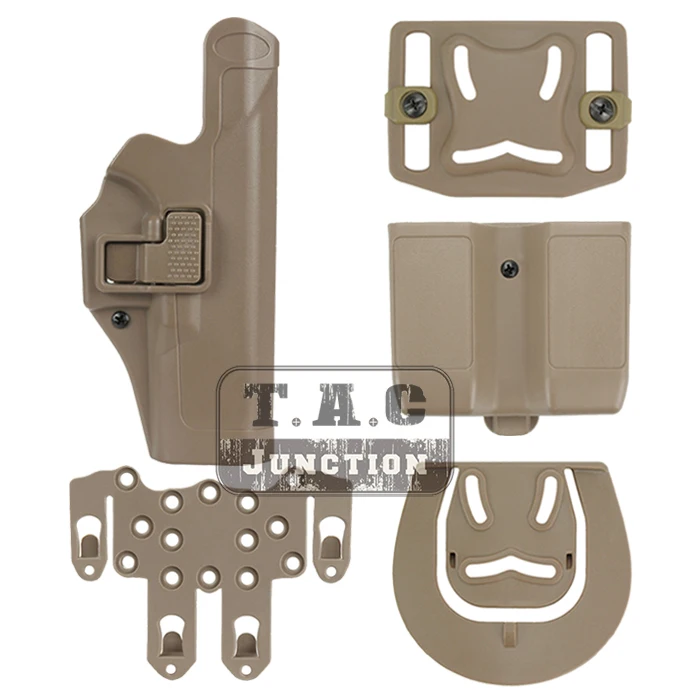 Tactical Serpa Level 2 Auto Lock Duty Right Hand Pistol Holster w/ MOLLE Platform & Magazine Pouch for Glock 17 19 22 23 31 32
Tactical Serpa Level 2 Auto Lock Duty Right Hand Pistol Holster w/ MOLLE Platform & Magazine Pouch for Glock 17 19 22 23 31 32