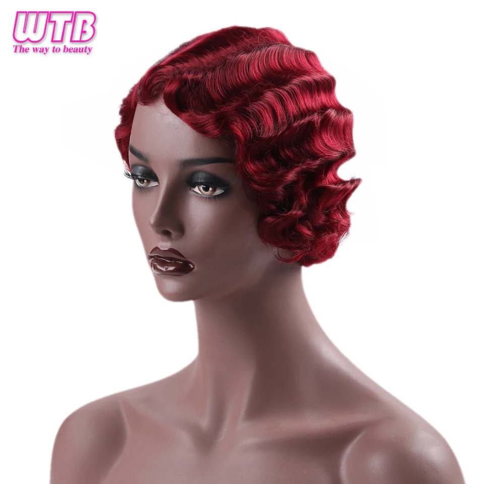 WTB Short Cute Wine Red Synthetic Wig for Women Purple Pink Finger Waves Wigs for African American Cosplay Fake Hair
WTB Short Cute Wine Red Synthetic Wig for Women Purple Pink Finger Waves Wigs for African American Cosplay Fake Hair