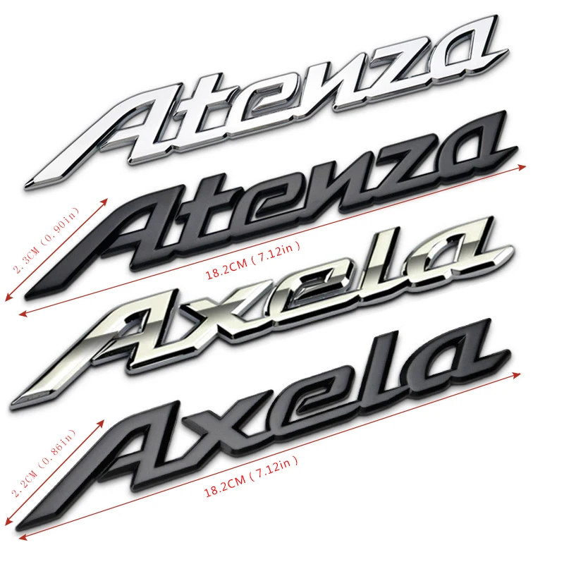 For Mazda Axela 3 Atenza 6 3D Metal Car Side Fender Rear Trunk Emblem Badge Sticker Decals Auto Accessories
For Mazda Axela 3 Atenza 6 3D Metal Car Side Fender Rear Trunk Emblem Badge Sticker Decals Auto Accessories