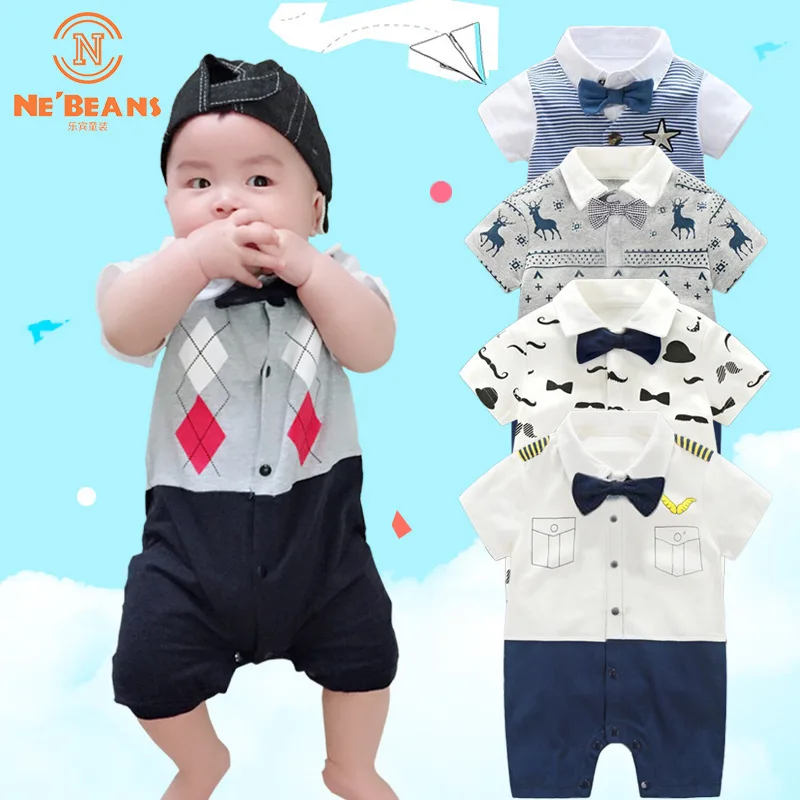 Baby rompers summer 100% cotton gentleman mustache small machine short sleeves jumpsuit baby toddler clothes newborn pants
Baby rompers summer 100% cotton gentleman mustache small machine short sleeves jumpsuit baby toddler clothes newborn pants