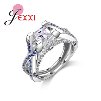 Charm Geometric Wedding Engagement Cubic Zirconia Rings 925 Sterling Silver Band Jewelry For Women
Charm Geometric Wedding Engagement Cubic Zirconia Rings 925 Sterling Silver Band Jewelry For Women