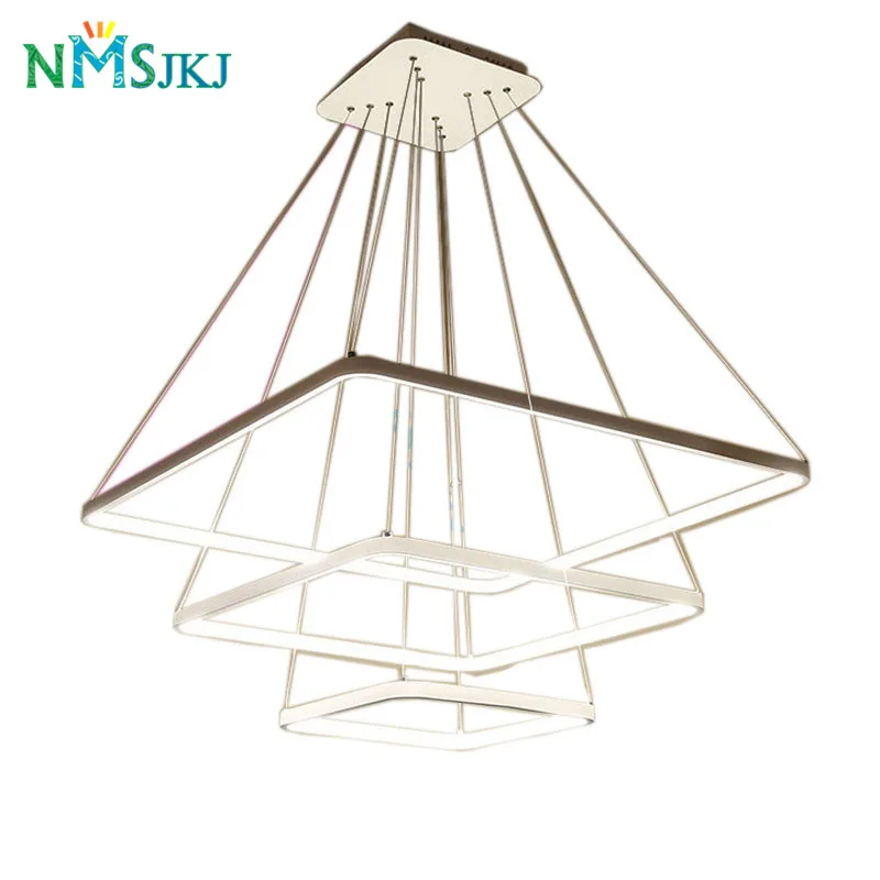 Modern LED Simple Pendant Lights Lamp For Living Room 3/2/1 Square Rings Acrylic Lustre Pendant Lights Ceiling Fixtures
Modern LED Simple Pendant Lights Lamp For Living Room 3/2/1 Square Rings Acrylic Lustre Pendant Lights Ceiling Fixtures