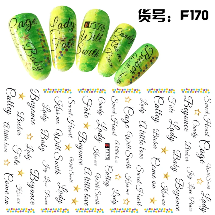 5sheet 10type Japanese Ultrathin Fashion Letter Nail Sticker Designs Gummed 3D Nail Art Stickers Decals Decoration F165-174
5sheet 10type Japanese Ultrathin Fashion Letter Nail Sticker Designs Gummed 3D Nail Art Stickers Decals Decoration F165-174