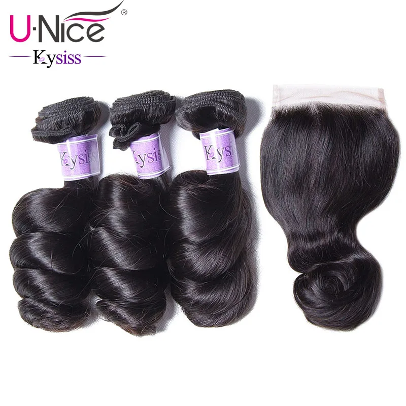 UNice Hair Kysiss Series Loose Wave Malaysian Hair Bundles With Closure Unprocessed Virgin Hair Bundles Natural Color
UNice Hair Kysiss Series Loose Wave Malaysian Hair Bundles With Closure Unprocessed Virgin Hair Bundles Natural Color