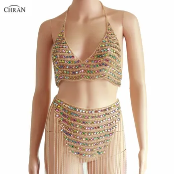Chran AB Fringe Skirt Bra Set EDM Party Chain Shoulder Necklace Rave Bralete Festival Dress Costume Wear Ibiza Jewelry CRS432
Chran AB Fringe Skirt Bra Set EDM Party Chain Shoulder Necklace Rave Bralete Festival Dress Costume Wear Ibiza Jewelry CRS432
