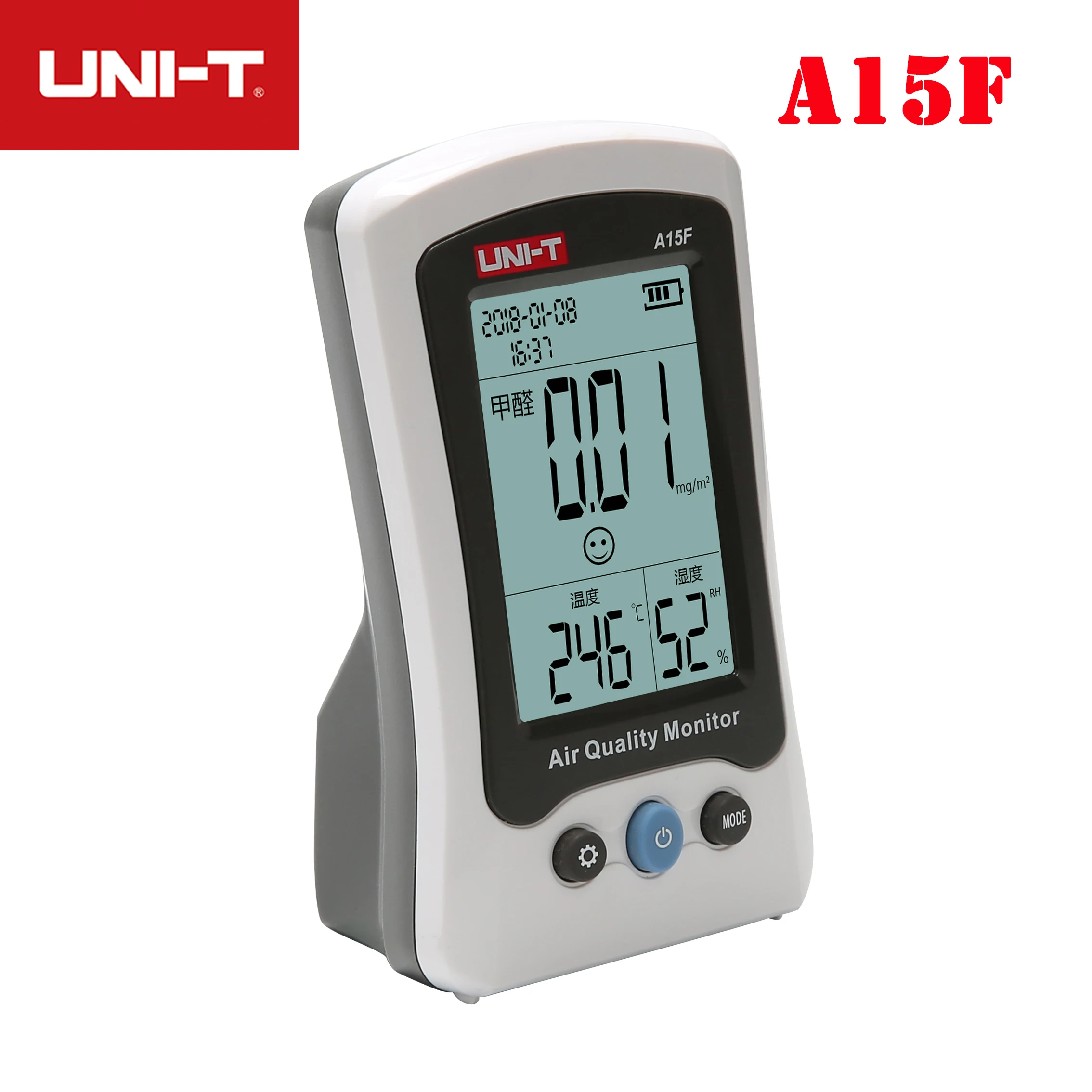 UNI-T A15F Air Quality Monitor Formaldehyde Detector Tester Meter Temperature Humidity Meter HCHO Rechargeable Gas analyzer
UNI-T A15F Air Quality Monitor Formaldehyde Detector Tester Meter Temperature Humidity Meter HCHO Rechargeable Gas analyzer