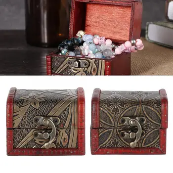 Antique Vintage Small Treasure Chest Decorative Wooden Jewelry Lock Box Gift Case Jewelry Storage Case Holder For Jeweler c
Antique Vintage Small Treasure Chest Decorative Wooden Jewelry Lock Box Gift Case Jewelry Storage Case Holder For Jeweler c