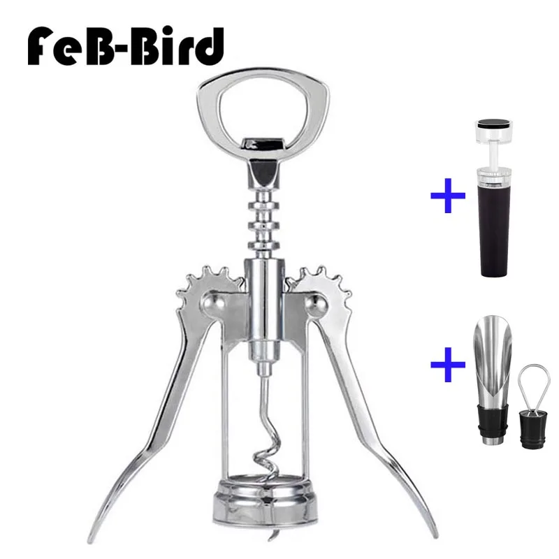 Corkscrew Wine Opener and Wine Stopper and Wine Pourer Set Kitchenware Bottle Opener for Beer & Wine Bar Tools
Corkscrew Wine Opener and Wine Stopper and Wine Pourer Set Kitchenware Bottle Opener for Beer & Wine Bar Tools