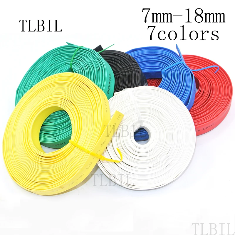 5Meters 7Colors 7/8/9/10/11/12/13/14/15/16/18mm Diameter Heat Shrink Heatshrink Tubing Tube Sleeving Wrap Wire Sell 2:1
5Meters 7Colors 7/8/9/10/11/12/13/14/15/16/18mm Diameter Heat Shrink Heatshrink Tubing Tube Sleeving Wrap Wire Sell 2:1