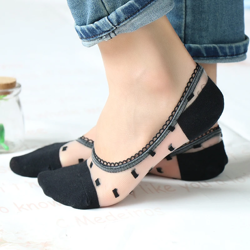 2 Pairs/Lot PWoman Spring/Summer Harajuku Lace Square Invisible Sock Slippers Female Thin Transparent Crystal Silk Sock Bas
2 Pairs/Lot PWoman Spring/Summer Harajuku Lace Square Invisible Sock Slippers Female Thin Transparent Crystal Silk Sock Bas