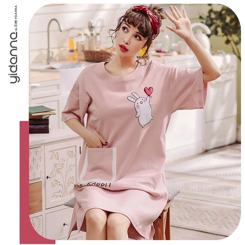 Yidanna Sexy Lady Nightwear Floral Print Sleepshirt V Neck Sleepwear Female Nightwear Women Nightdress Cute Nightgowns Summer
Yidanna Sexy Lady Nightwear Floral Print Sleepshirt V Neck Sleepwear Female Nightwear Women Nightdress Cute Nightgowns Summer