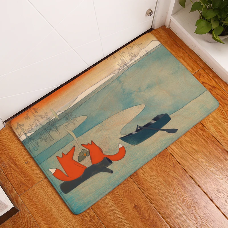 Comwarm 40*60cm Flannel Soft Colourfast Carpets Cute Cartoon Boating Fox Pattern Carpets Welcome Home Doormats for Entrance Door
Comwarm 40*60cm Flannel Soft Colourfast Carpets Cute Cartoon Boating Fox Pattern Carpets Welcome Home Doormats for Entrance Door