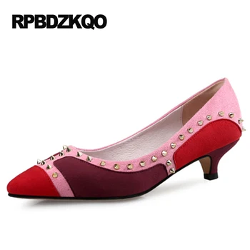 Women Abnormal Scarpin Pointed Toe Low Big Size High Heels Pumps Shoes Rivet Colourful Novelty 3cm 1 Inch 10 42 Suede Thin
Women Abnormal Scarpin Pointed Toe Low Big Size High Heels Pumps Shoes Rivet Colourful Novelty 3cm 1 Inch 10 42 Suede Thin